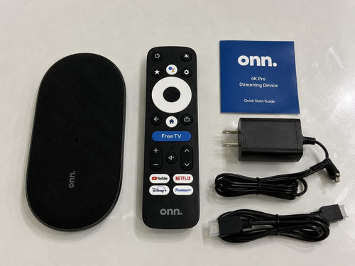 Onn. 4K Pro Streaming Device Google TV Gemini 32GB 3GB RAM Dolby Vision Atmos